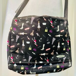 Y2K Nicole Miller Nylon cute fashion theme laptop/messenger bag.